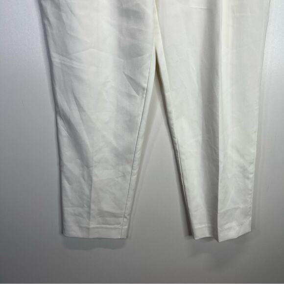Vince Camuto Belted Tailored pants new ivory - 6 - Picture 4 of 12